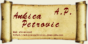 Ankica Petrović vizit kartica